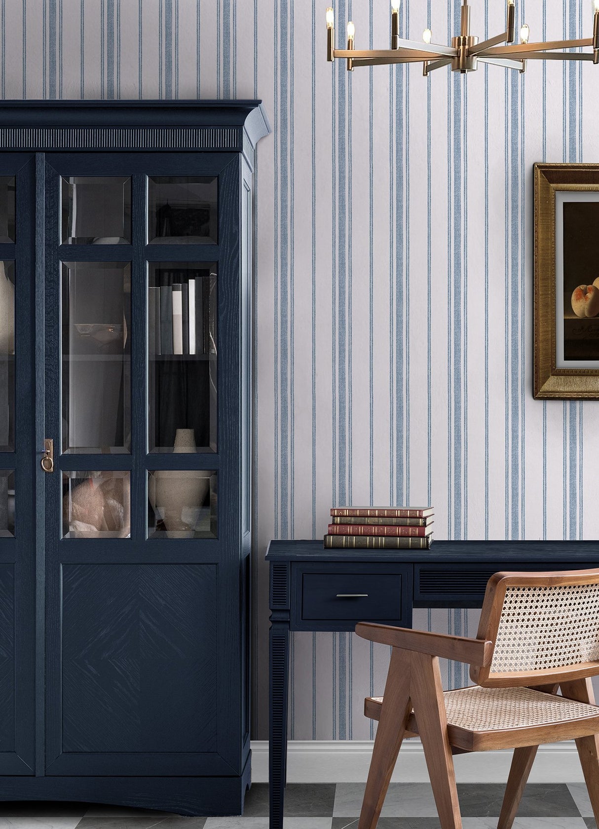 Alcott Sapphire Peel & Stick Wallpaper