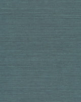 Maguey Sisal Dark Teal Grasscloth Wallpaper with Traditional Style - York CL1029NW