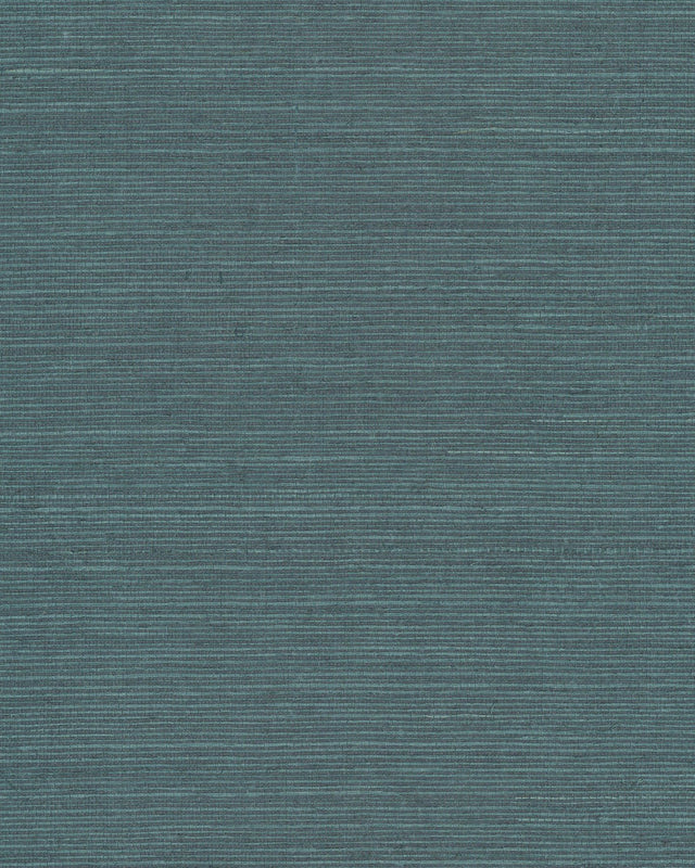 Maguey Sisal Dark Teal Grasscloth Wallpaper with Traditional Style - York CL1029NW