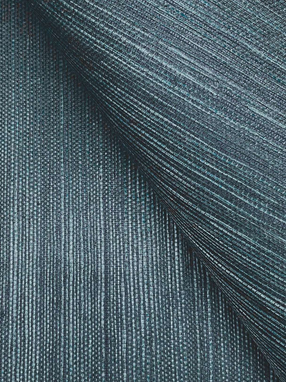 Maguey Sisal Dark Teal Grasscloth Wallpaper with Traditional Style - York CL1029NW
