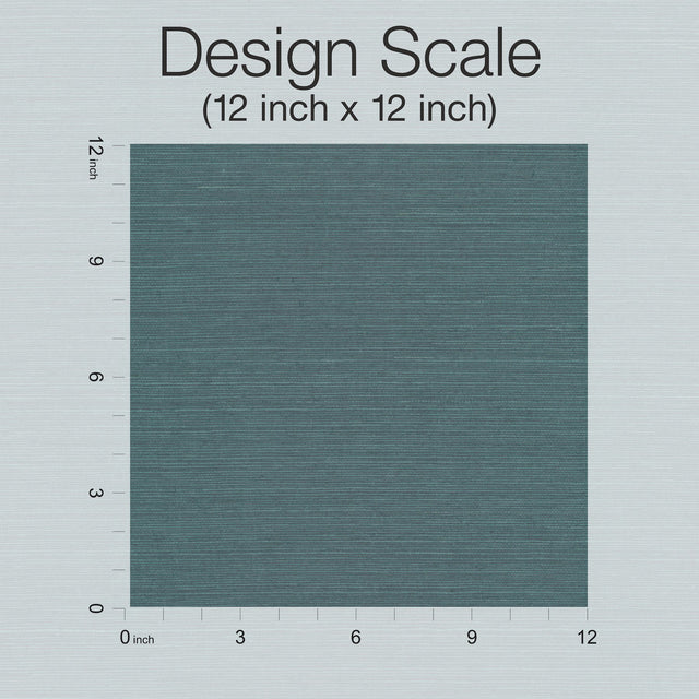 Sisal Twill Grasscloth Teal Wallpaper with Makasa Sisal Pattern - York CL1029