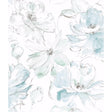 York Wallcoverings Floral Dreams Blue & Green Wallpaper CL2517