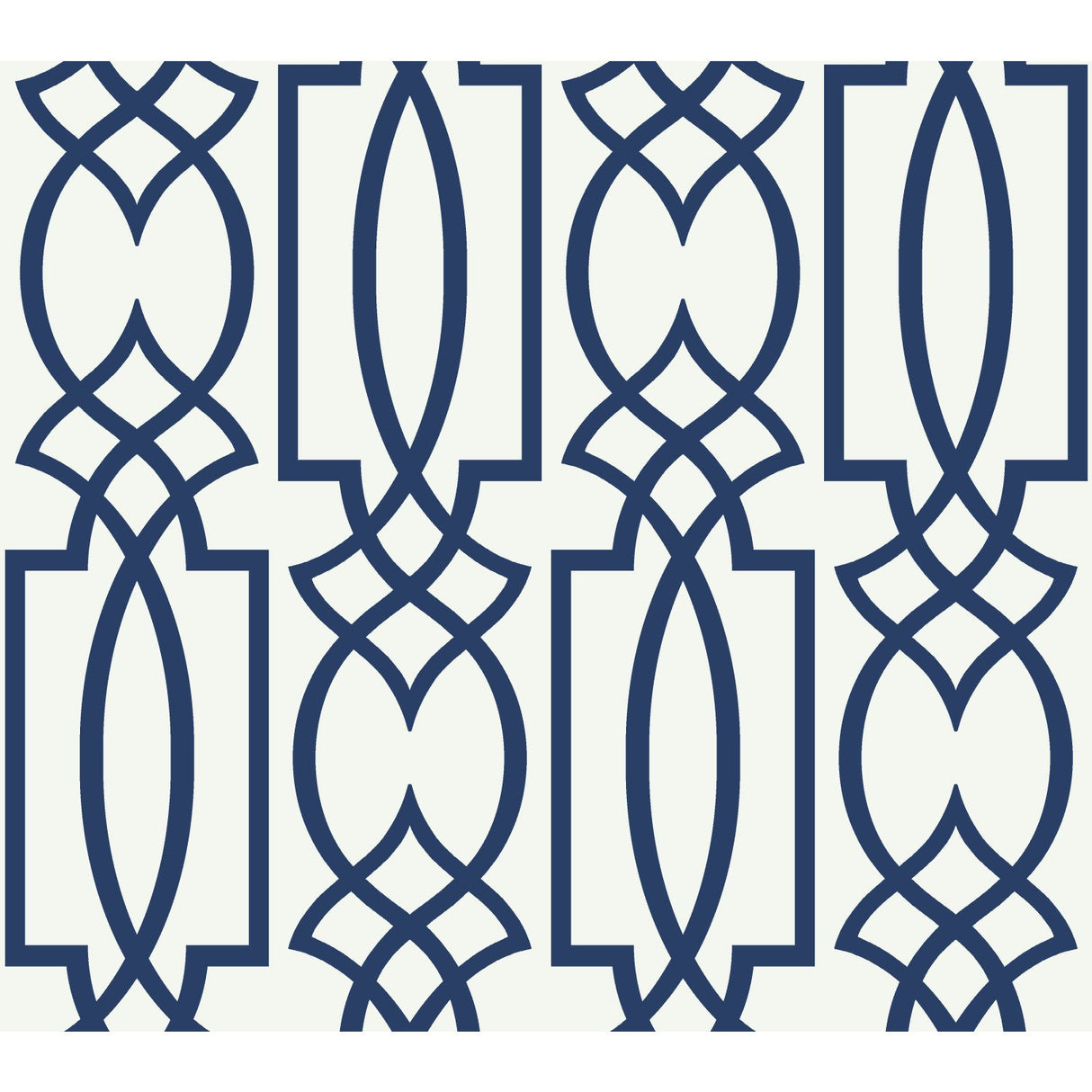 Large Lattice Blue Wallpaper with Geometric Trellis Pattern - York CM2383