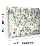Flourish Gold Metallic Wallpaper with Floral Starburst Motif - York CN2102