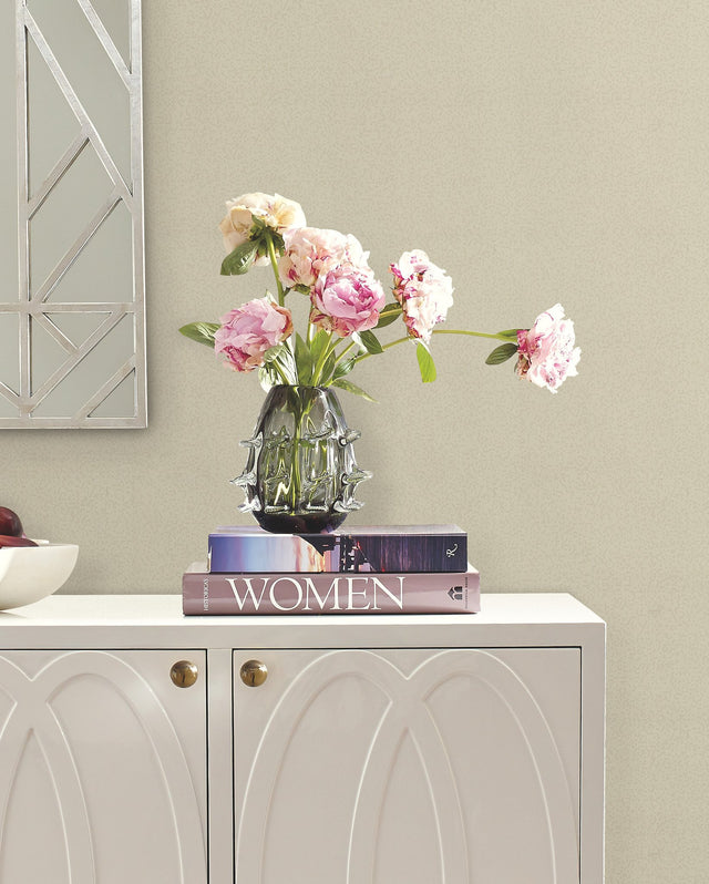 Honey Bee Beige Wallpaper with Geometric Honeycomb Pattern - York COD0500N
