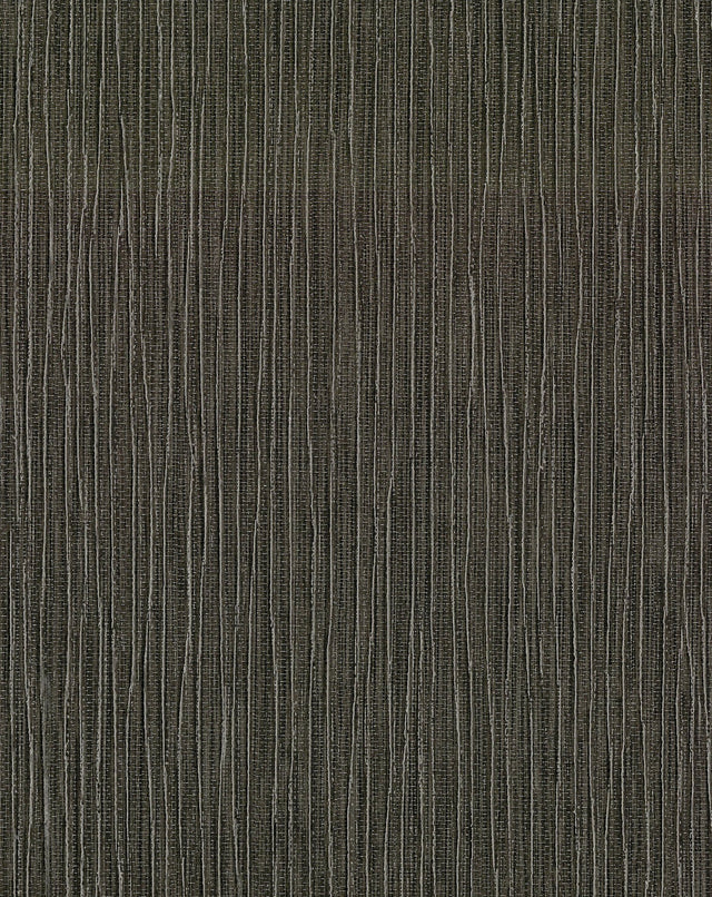 Tuck Stripe Black Wallpaper with Textured Vertical Stripe Pattern - York COD0508N