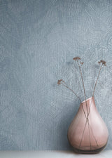 Aura Blue Textured Vinyl Wallpaper - York COD0515N