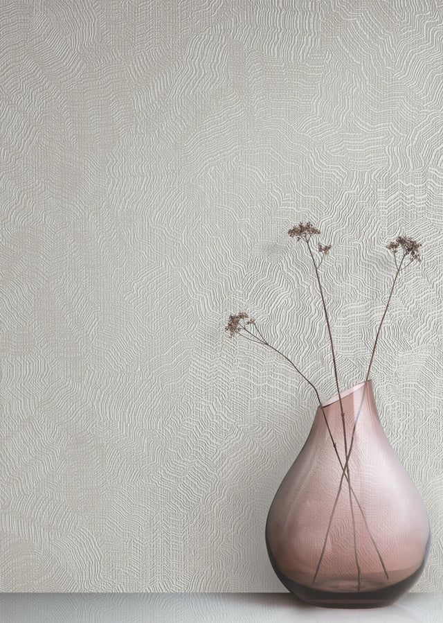 Aura White Textured Wallpaper - York COD0519N
