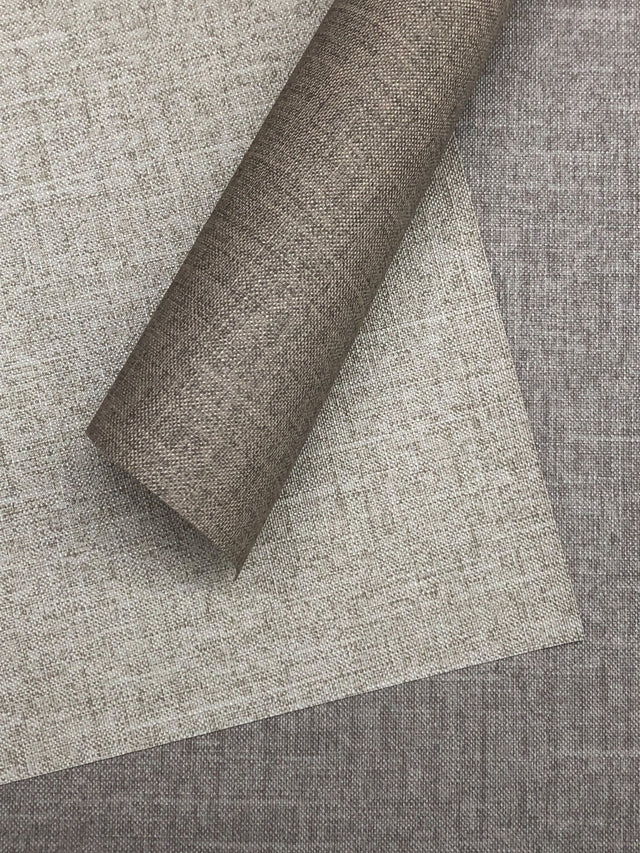 Errandi Brown Fabric-Backed Vinyl Texture Wallpaper - York COD0527N