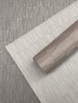 Frost Black Geometric Fabric-Backed Vinyl Wallpaper - York COD0528N