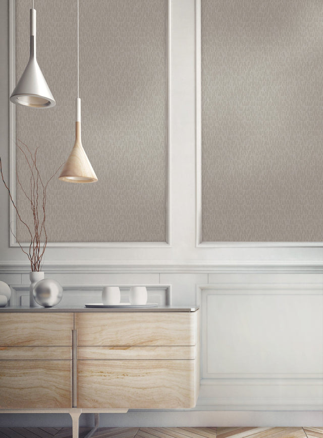 Frost Black Geometric Fabric-Backed Vinyl Wallpaper - York COD0528N