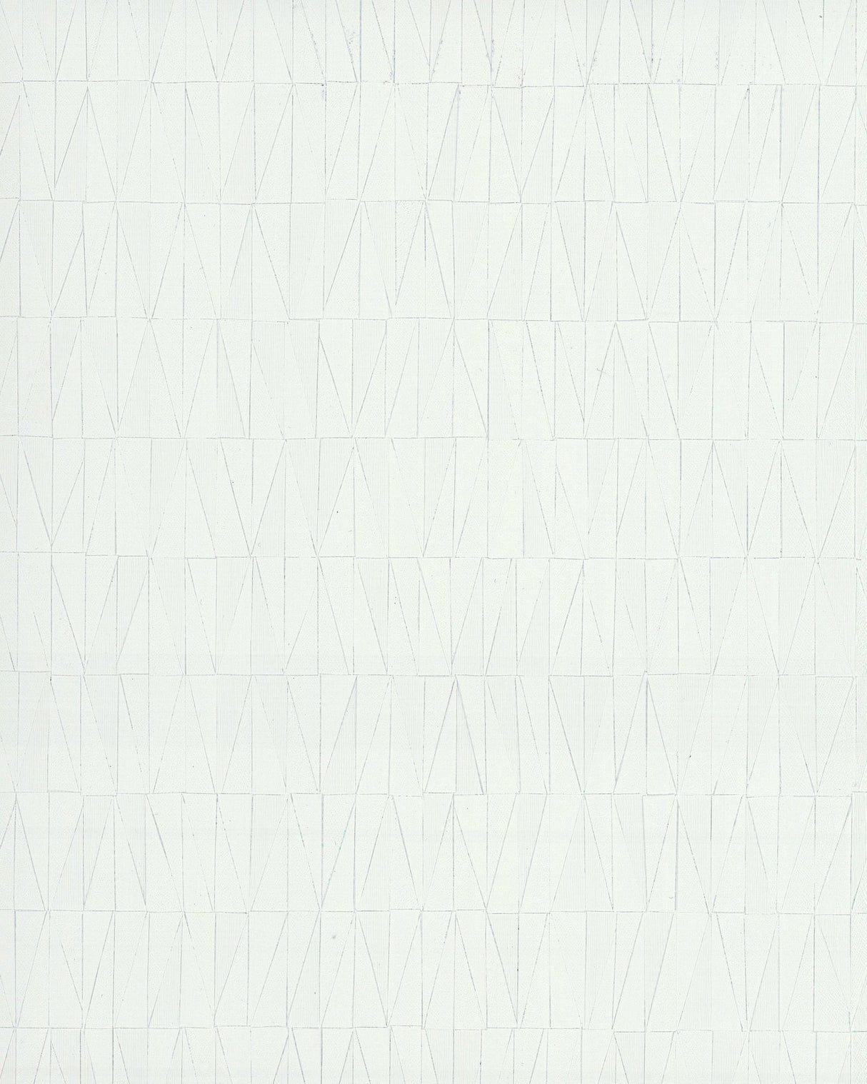 Frost White Fabric-Backed Vinyl Wallpaper with Geometric Triangle Motif - York COD0529N