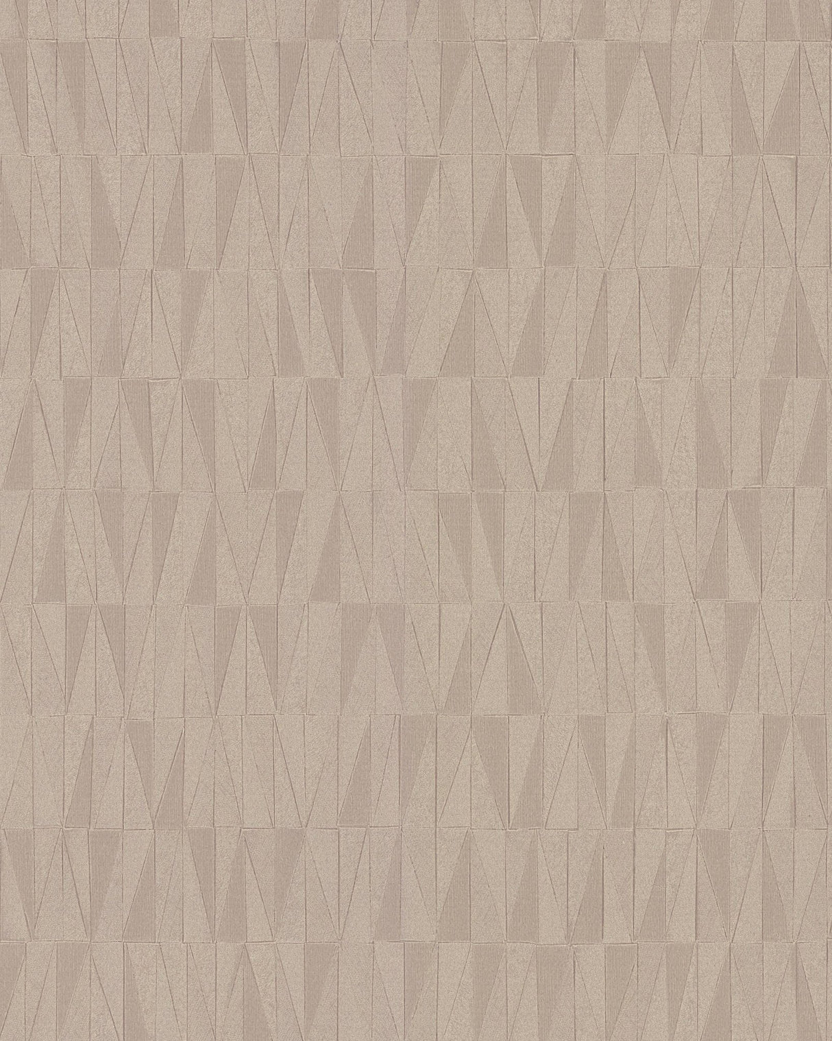 Frost Beige Geometric Wallpaper with Raised Elongated Triangle Motif - York COD0531N