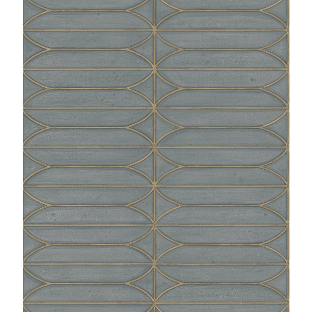 Pavilion Charcoal Metallic Geometric Wallpaper - York CP1232
