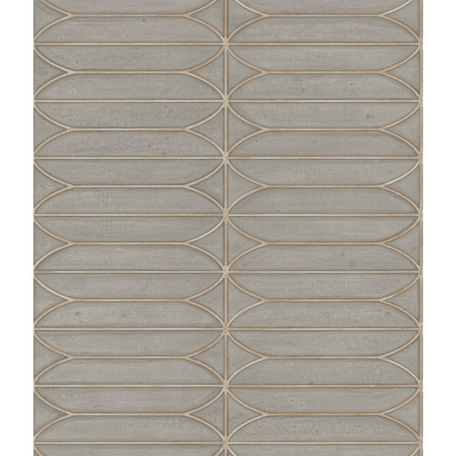 Pavilion Warm Grey Wallpaper with Geometric Motif  York CP1234