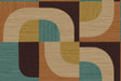 Seabrook Designs Tampere CP90106 geometric wallpaper in Rosa colorway