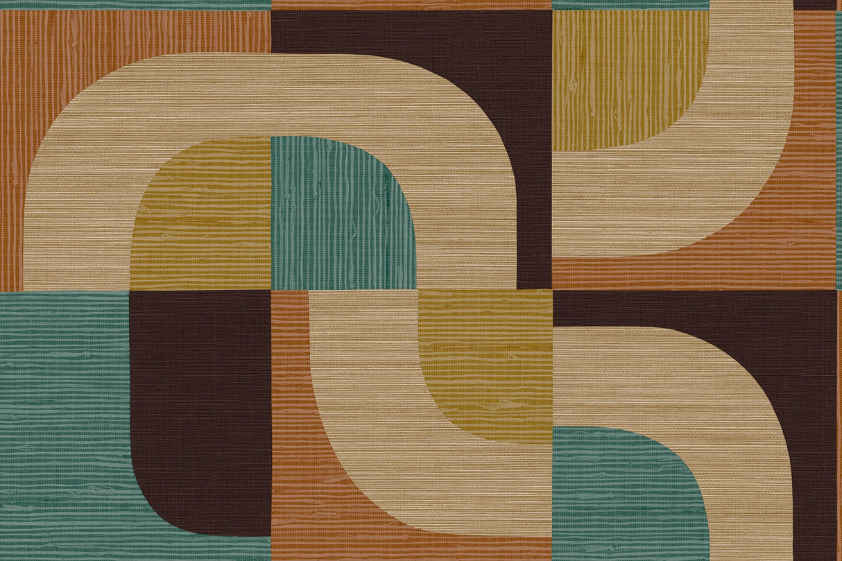 Seabrook Designs Tampere CP90106 geometric wallpaper in Rosa colorway