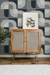 Tampere Charcoal by Seabrook Designs Geometric Vinyl Wallpaper – Seabrook Designs CP90108