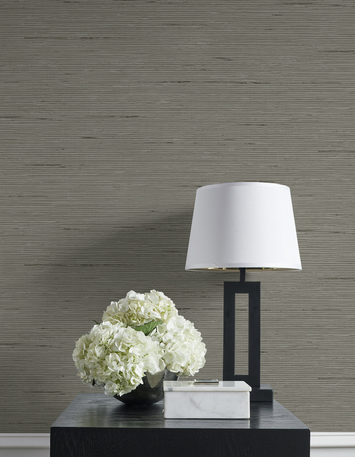 Vantaa Mist by A Lot More Textures Faux Grasscloth Vinyl Wallpaper – Seabrook Designs CP90217