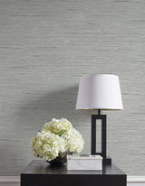 Vantaa Dove by A Lot More Textures Faux Grasscloth Vinyl Wallpaper – Seabrook Designs CP90238