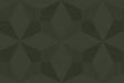 Turku geometric wallpaper in sage green with dimensional cube pattern