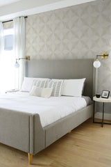 Turku Coconut by A Lot More Textures Geometric Matte Type II Vinyl Wallpaper – Seabrook Designs CP90505
