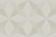 Turku geometric cube pattern wallpaper in coconut beige, matte Type II vinyl (Seabrook Designs CP90505).