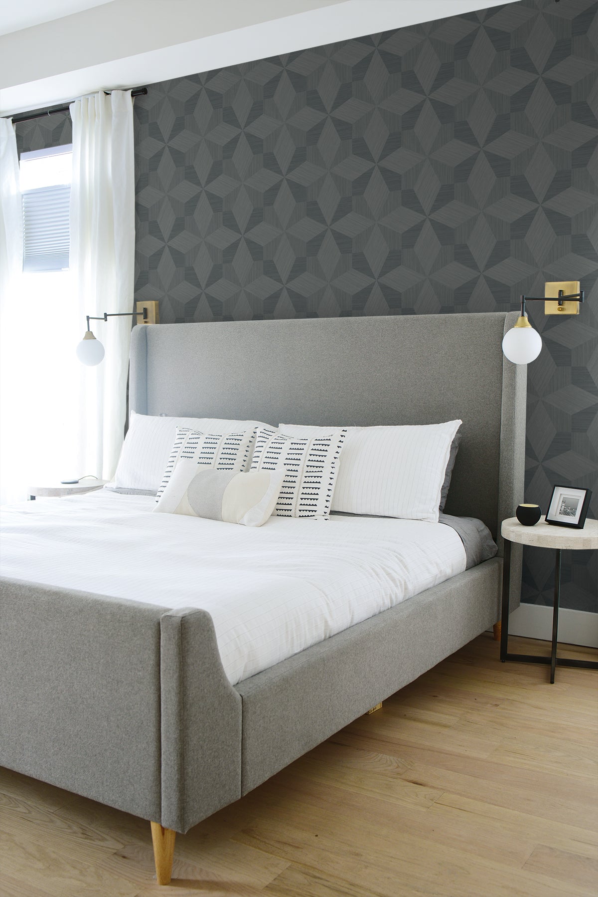 Turku Stone by A Lot More Textures Matte Geometric Vinyl Wallpaper – Seabrook Designs CP90508