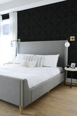 Turku Night by A Lot More Textures Geometric Vinyl Wallpaper – Seabrook Designs CP90510