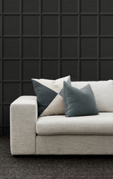 Oulu Onyx by A Lot More Textures Geometric Vinyl Wallpaper – Seabrook Designs CP90800