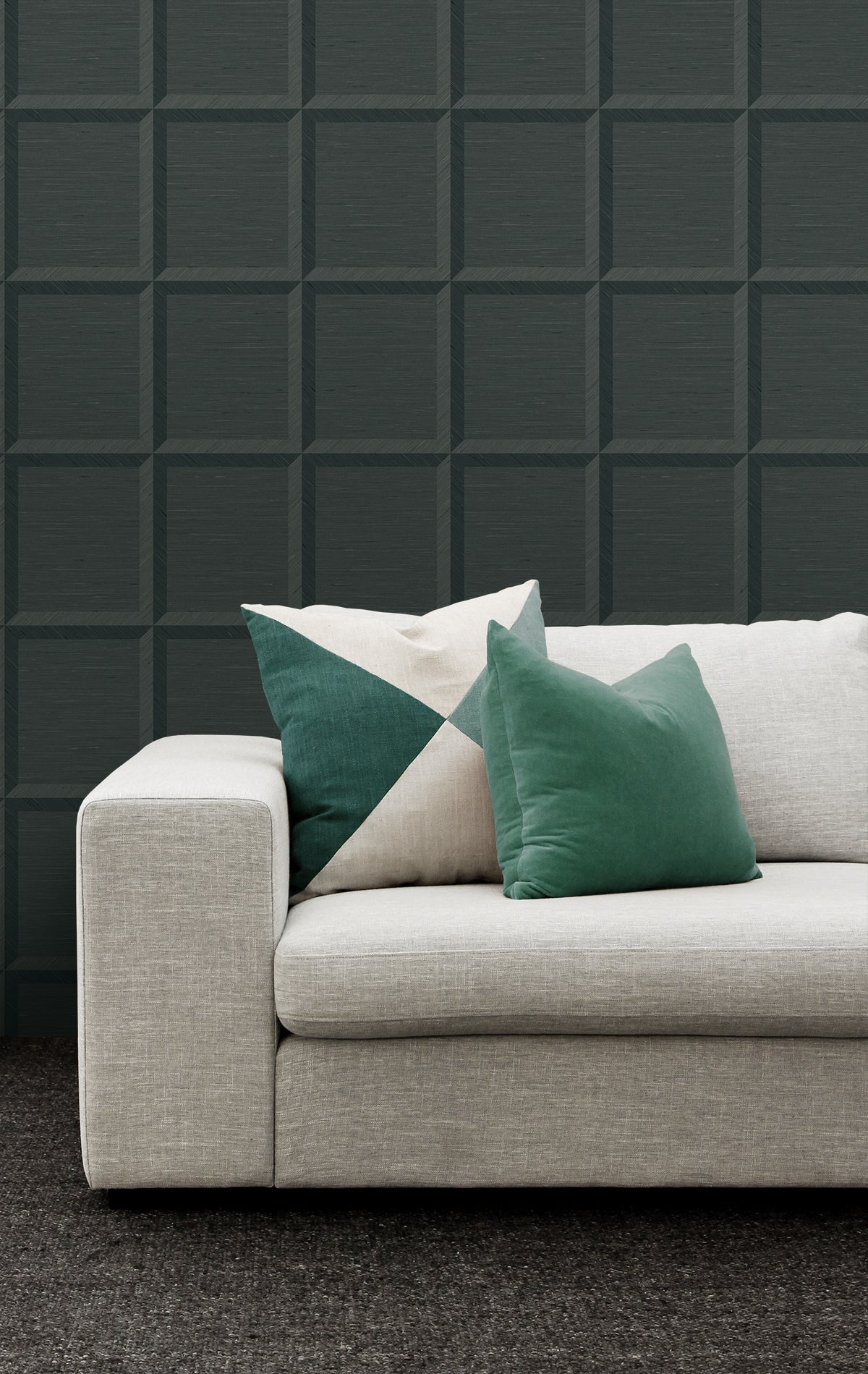 Oulu Sky Blue by A Lot More Textures Geometric Vinyl Wallpaper – Seabrook Designs CP90802