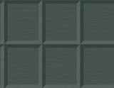 Oulu in Leaf colorway geometric boxed pattern wallpaper