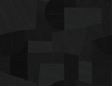 Lahti geometric wallpaper in Contrasto (black), matte finish, with layered textured shapes.