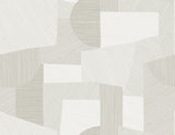 Lahti geometric wallpaper in Arctic White with matte finish