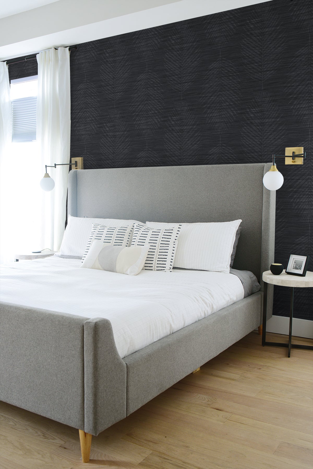 Kotka Black Tie by A Lot More Textures Textured Diamond Vinyl Wallpaper – Seabrook Designs CP91107