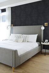 Kotka Black Tie by A Lot More Textures Textured Diamond Vinyl Wallpaper – Seabrook Designs CP91107