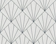 Mikkeli heathered black geometric fan pattern wallpaper