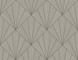 Mikkeli sand geometric fan pattern matte vinyl wallpaper