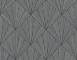 Mikkeli geometric fan pattern wallpaper in heathered tan with matte finish