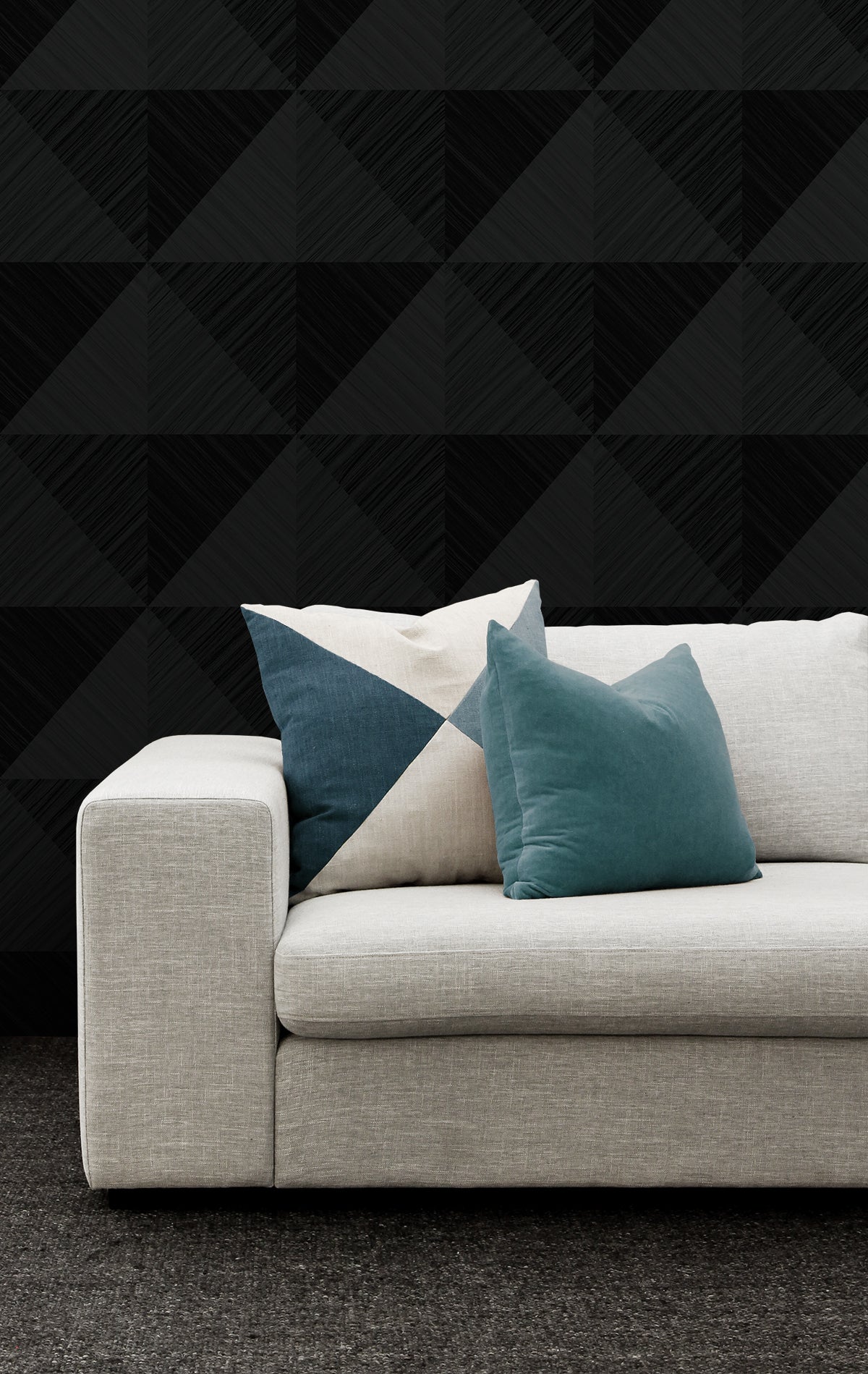 Kerava Nightfall by A Lot More Textures Geometric Vinyl Wallpaper – Seabrook Designs CP91600
