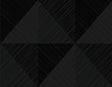 Kerava Nightfall geometric black matte vinyl wallpaper with a half-drop repeat.