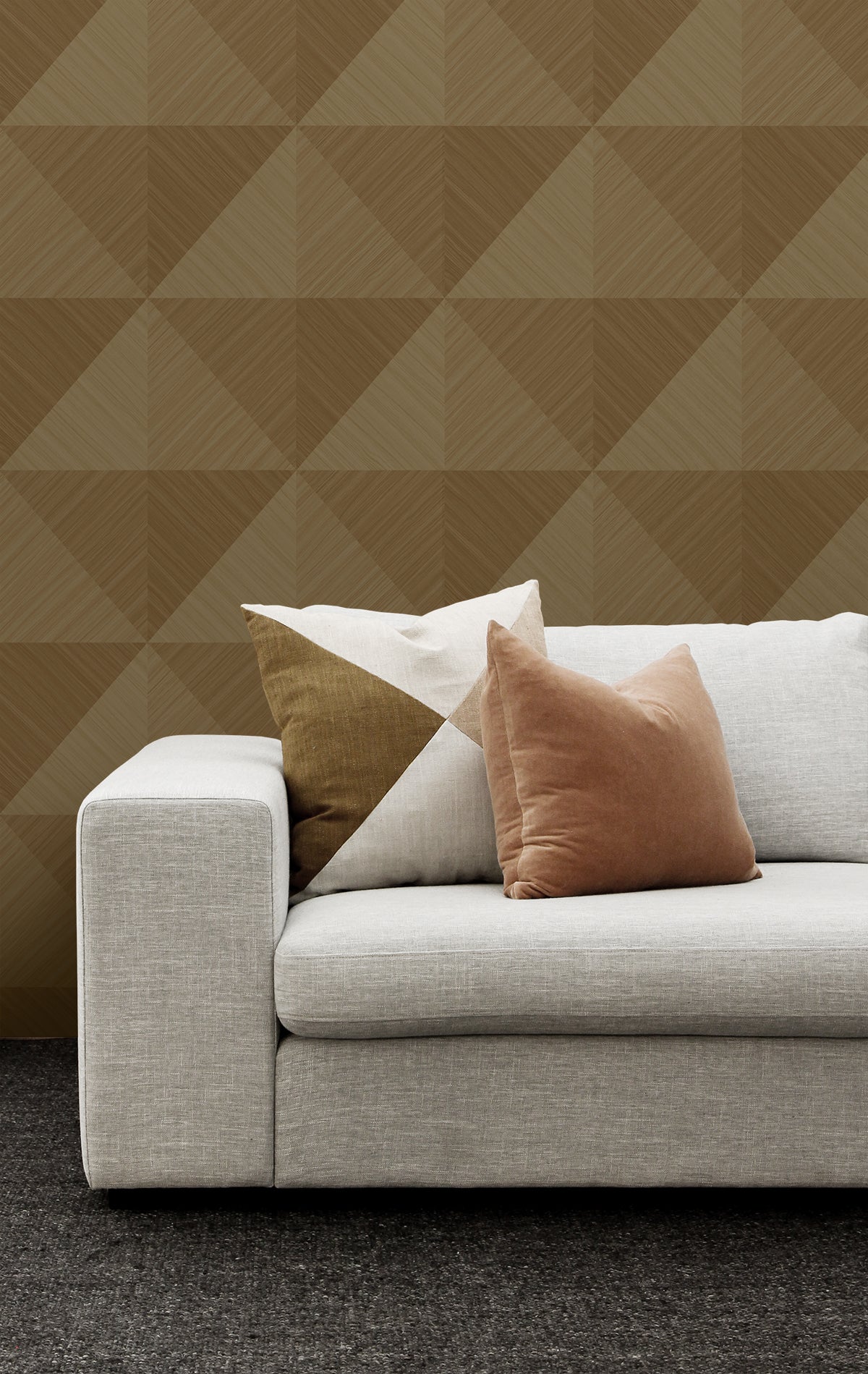 Kerava Bleached Burlap by A Lot More Textures Geometric Vinyl Wallpaper – Seabrook Designs CP91607