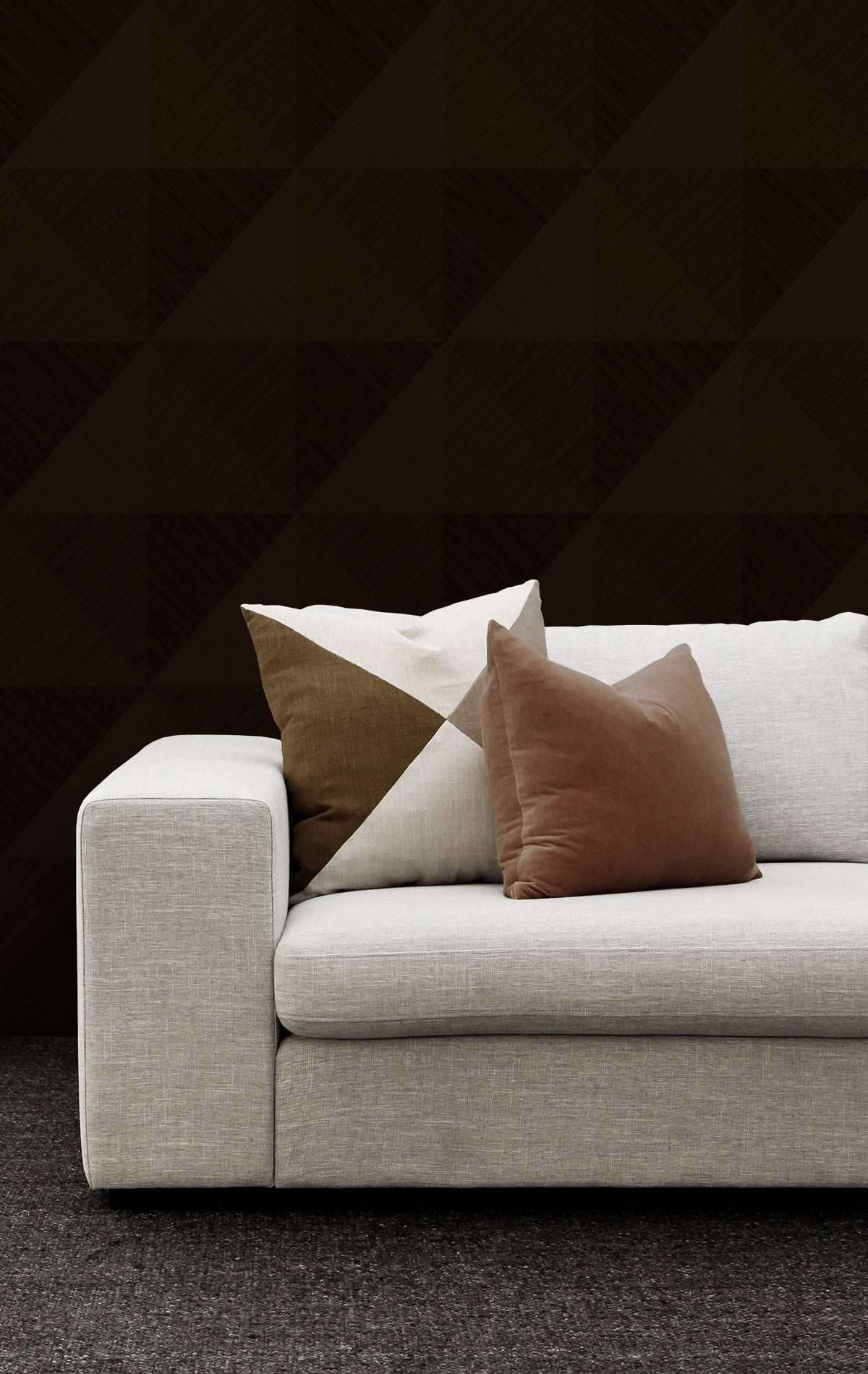 Kerava Buff by A Lot More Textures Geometric Matte Vinyl Wallpaper – Seabrook Designs CP91616