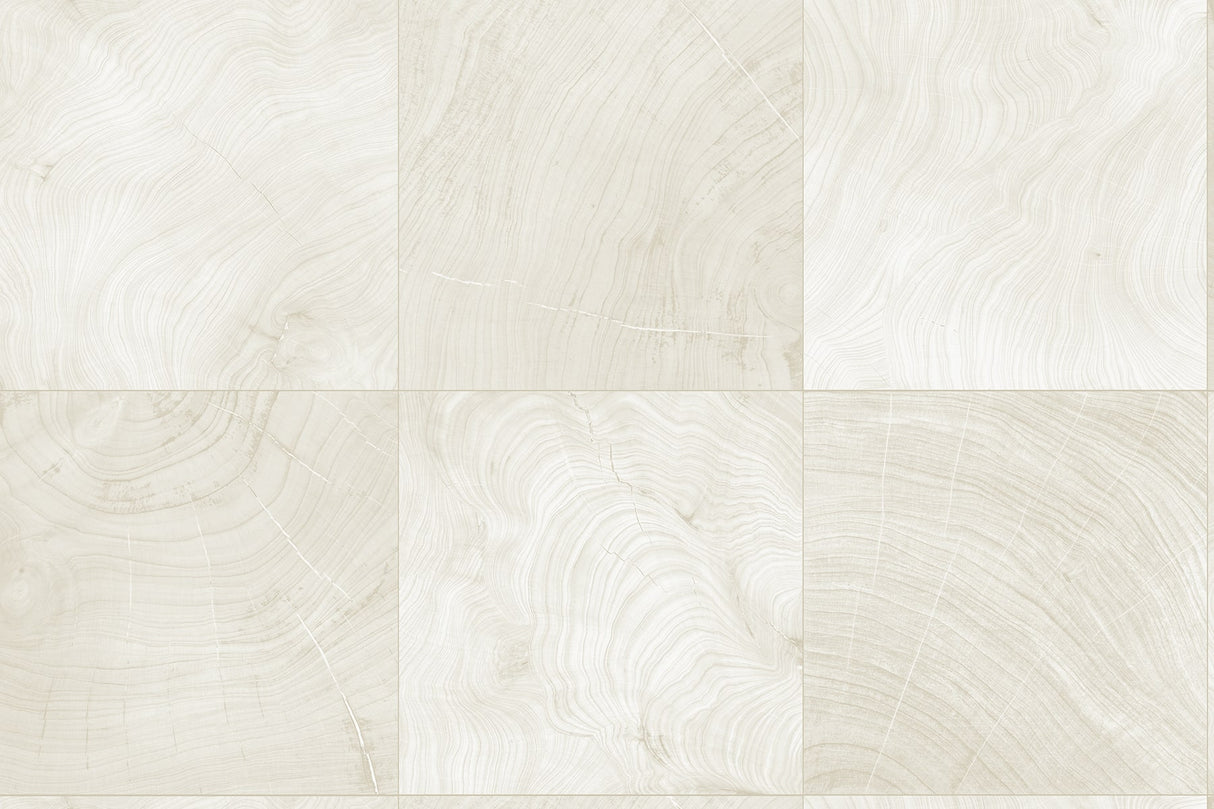 Seabrook Designs Kemi wallpaper in Tusk, a matte geometric texture resembling light stone tiles.