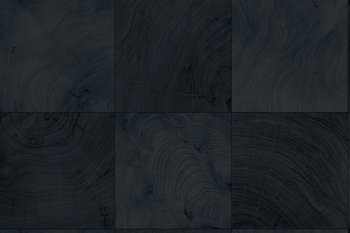Close-up of Seabrook Designs Kemi wallpaper in Stargazer, a dark blue matte vinyl geometric tile effect