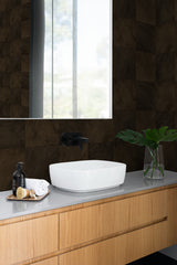 Kemi Burlap by A Lot More Textures Geometric Vinyl Wallpaper – Seabrook Designs CP91905