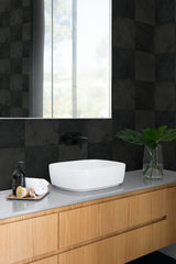 Kemi Ash by A Lot More Textures Geometric Vinyl Wallpaper – Seabrook Designs CP91910