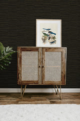 Forssa Roasted Beans by A Lot More Textures Textured Stripe Wallpaper – Seabrook Designs CP92006