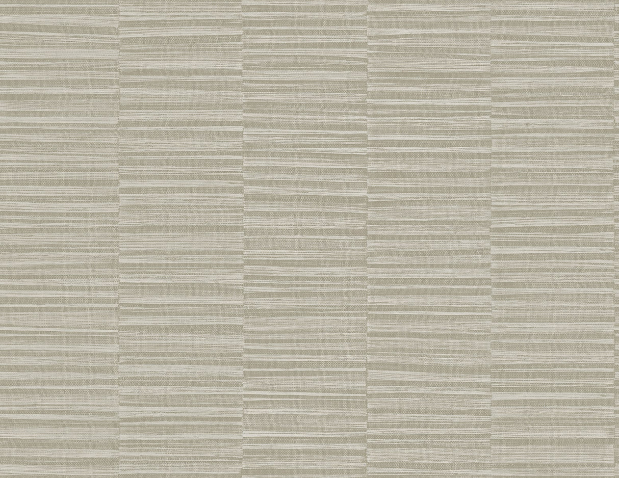 Forssa wallpaper in Cool Linen with a subtle horizontal striped texture