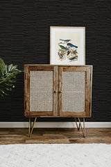 Forssa Jet by A Lot More Textures Textured Stripe Wallpaper – Seabrook Designs CP92010